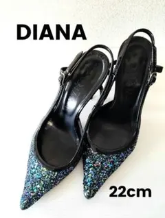 DIANA グリッター ポインテッドトゥ スリングバックミュールのサムネイル