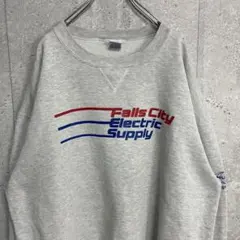 ラッセルアスレティック USA製 90s 前V 企業ロゴプリントスウェット2XL