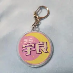 大相撲ガチャ　鉄道ヘッドマーク風キーホルダー　宇良