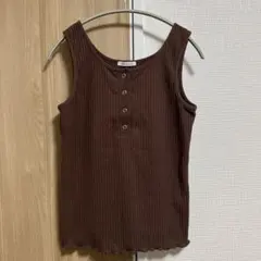 OLIVE des OLIVE タンクトップ ブラウン