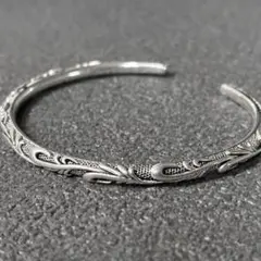 CHROME HEARTS s925 フラワーモチーフ バングル - メルカリ