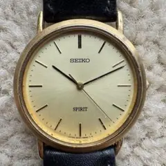稼働 SEIKO V701-1920 砂目ゴールド文字盤 1995年 新品ベルト - メルカリ