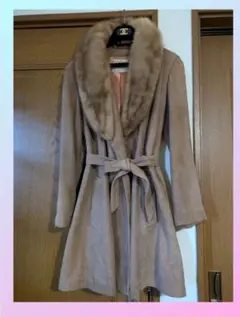 値下げ！激安！訳あり■毛皮ムートン■キャメル■本革ハーフコート