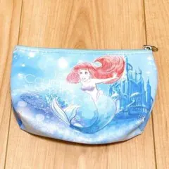 ポーチ Disney アリエル ブルー マチ付き ペンケース かわいい