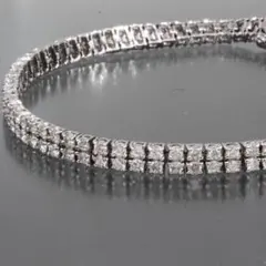 925 スターリングシルバー ダイヤモンドとベビーブレス ブレスレット 