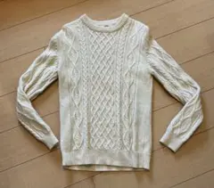 relume ケーブルニットセーター アイボリー
