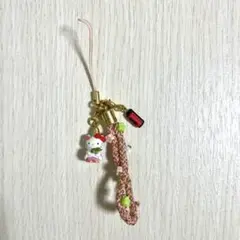 ハローキティ キティー　ストラップ 福娘