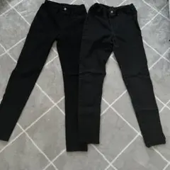 GU ブラックパンツ2枚セット 150