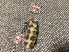 サンリオ　ギャルネコ　ストラップ　ハローキティ　ブラウン