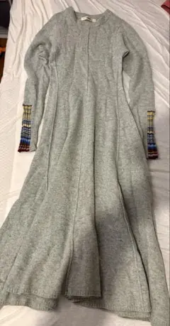 FURFUR グレー ニットロングワンピース