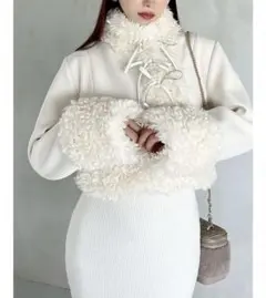 ポイントフェイクファーブルゾン　リゼクシー　RESEXXY 新品未使用品