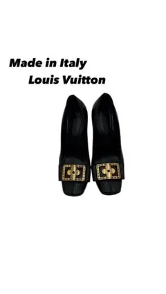 Louis Vuitton パンプス ブラック ゴールド金具のサムネイル