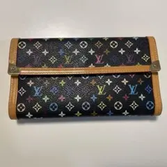 美品　Louis Vuitton モノグラム・マルチカラー 三つ折り財布