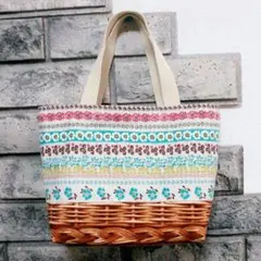 ハワイアン リアルバスケット トートバッグ　カゴバック