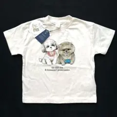 ユキエモン　yukiemon　いぬ　Tシャツ　オフベージュ　コトリ