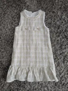 ツイード ノースリーブワンピース 130-140cm