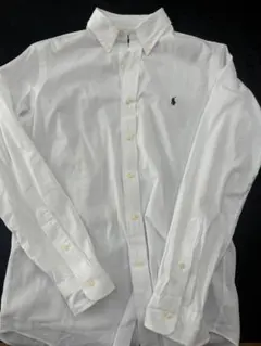 ラルフローレン クラシックフィット コットン 長袖シャツ ホワイト メンズ S