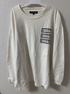 CHARI&CO ホワイト ロゴプリント Tシャツ Lサイズ メンズのサムネイル