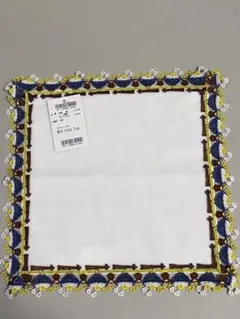 【新品未使用】近沢レース　タオルハンカチ　卵かけご飯　白