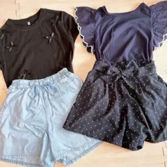 【130cm】キュロット　半袖Tシャツ おまとめ4点セットです♪