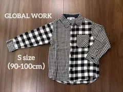GLOBAL WORK チェックネルシャツ Sサイズ 90cm 100cm