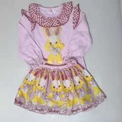 シャーリーテンプル うさぎぬいぐるみ トップス スカパン 90セット