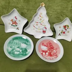 キティ 2003 小僧寿司 コラボ クリスマスプレート お皿 3枚セット