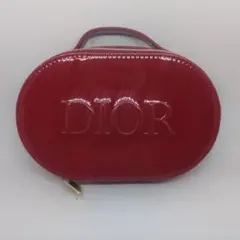 Dior レッドオーバルポーチ