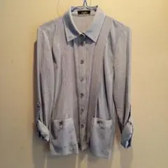 Leilian ストライプ 長袖シャツ