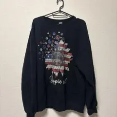 GILDAN スウェット ブラック ヒッピー柄