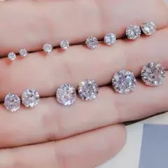 金属アレルギー対応☆キラキラ スタッドピアス ステンレス ワンポイント シルバー