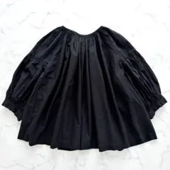 大人気✨merlette 美品 長袖 ティアードワンピース ギャザー 黒 - メルカリ