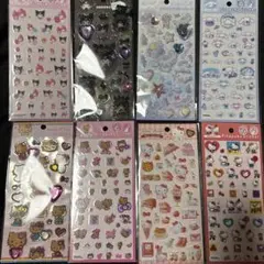 サンリオ　日焼けキティ　ギャルキティ　キラキララインストーン　ピタプクシール