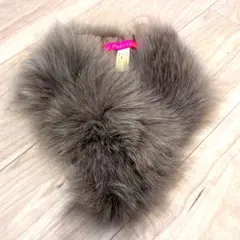 Pinky Girls ファーマフラー グレー 防寒 ふわふわ