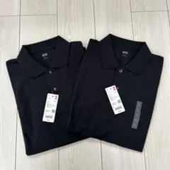 UNIQLO】ドライカノコポロシャツ ブラック Lサイズ 6枚セット - メルカリ