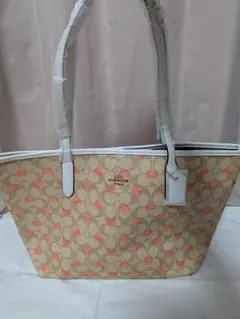 COACH CEL49 シグネチャー トートバッグ ピンク 大容量バック - メルカリ