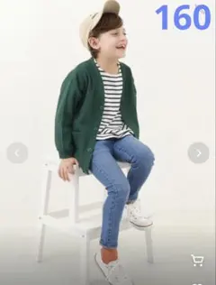 devirock／楽デニム　スキニーパンツ160／サックスブルー着用頻度少なめのサムネイル