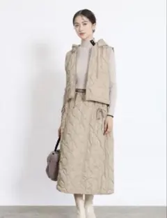 【新品】ヤマダヤFENNEL/フェンネル　キルティング　ロングスカート