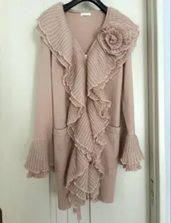 TO BE CHIC ダブルフリルニットカーディガン