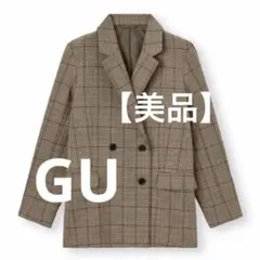 美品⭕️ダブル ジャケット チェック ベージュ