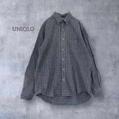 ユニクロ ネルシャツ コットン メンズ 長袖シャツ チェック トップス M