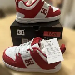 DC キッズシューズ 15cm 赤/白