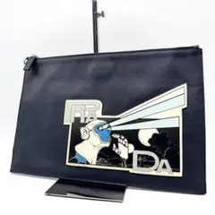 【極上美品✨】プラダ サフィアーノレザー クラッチバッグ モンキー ロボット