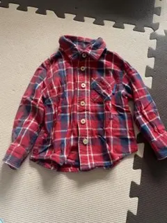 チェック柄シャツ 80cm 赤・青