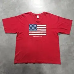 USA製 星条旗 Tシャツ 赤 XL ビッグサイズ アメリカ 古着