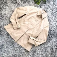 ARMANI COLLEZIONI【44】シャツジャケット ベージュ 伊製 上質のサムネイル