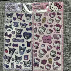 ⚫︎キャンディグリッターステッカー　ハローキティー　クロミ