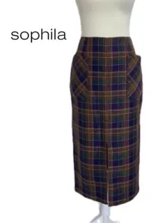 sophila チェックタイトポケットスカート