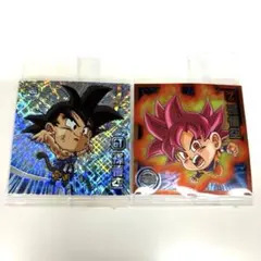 ドラゴンボール　超戦士シールウエハース超　シークレット　孫悟空　2種