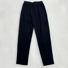 ◆ジョルジュレッシュ　テーパードパンツ　ウエストゴム　タック　コットン　黒